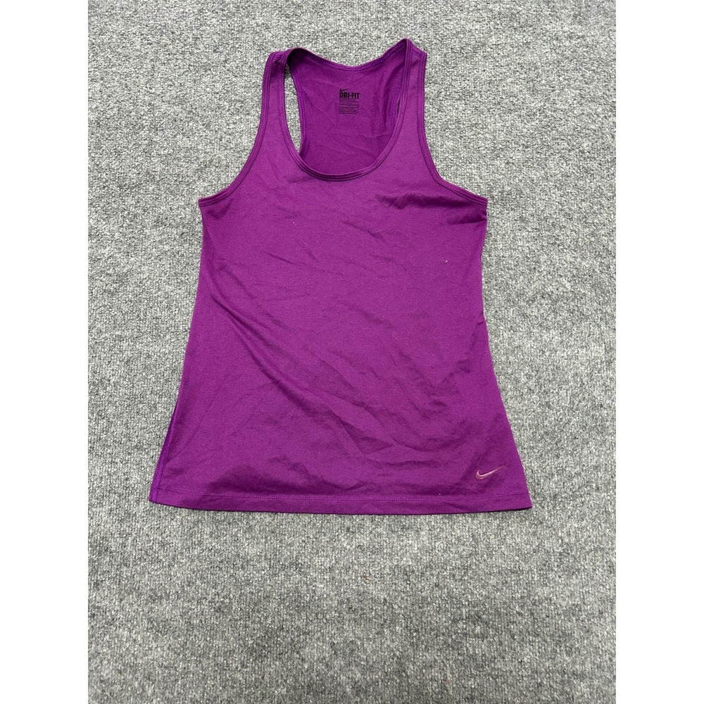 Nike Tank Top Womens Size L Purple Dri-Fit Racerback Athletic Running Gym Shirt